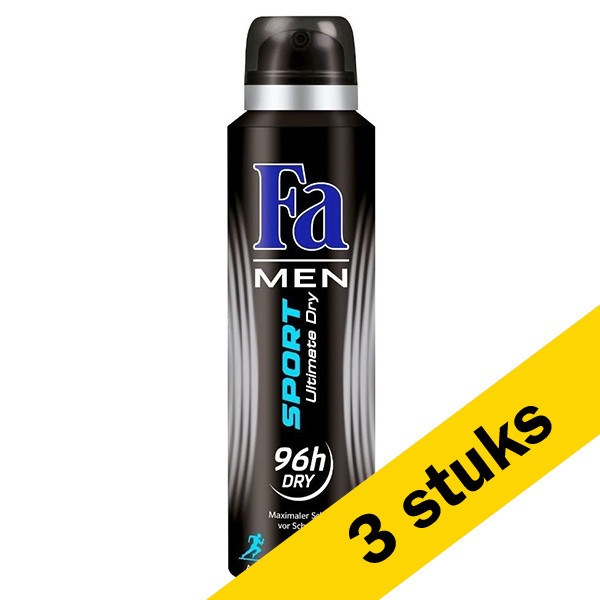 Aanbieding: 3x Fa deodorant spray Sport Ultimate Dry for men (150 ml) SFA05088 - 1