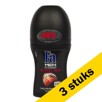 Fa Aanbieding: 3x Fa deoroller Black Sun for men (50 ml)  SFA05083