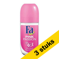 Fa Aanbieding: 3x Fa deoroller Pink Passion (50 ml)  SFA05154