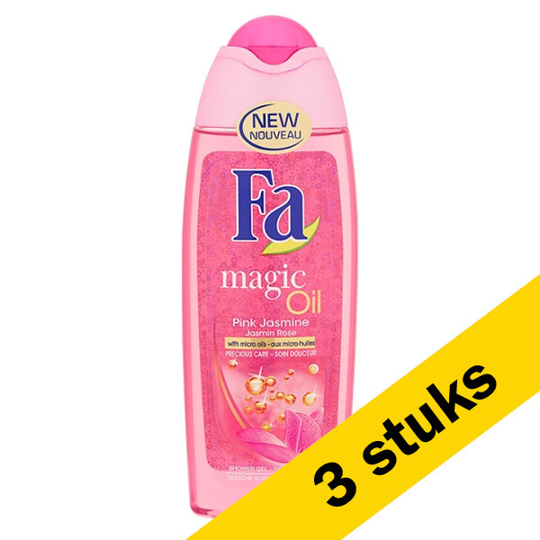 Fa Aanbieding: 3x Fa douchegel Magic Oil Pink Jasmin (250 ml)  SFA05159 - 1