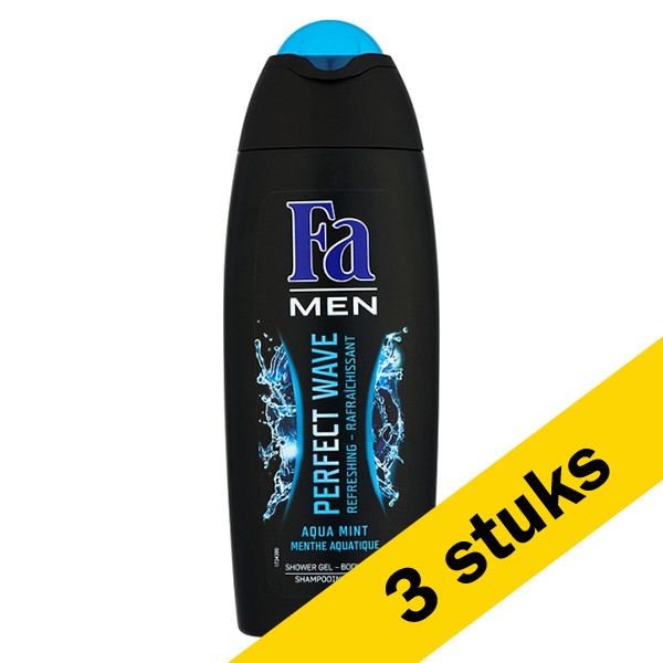 Fa Aanbieding: 3x Fa douchegel Perfect Wave for Men (250 ml)  SFA05157 - 1