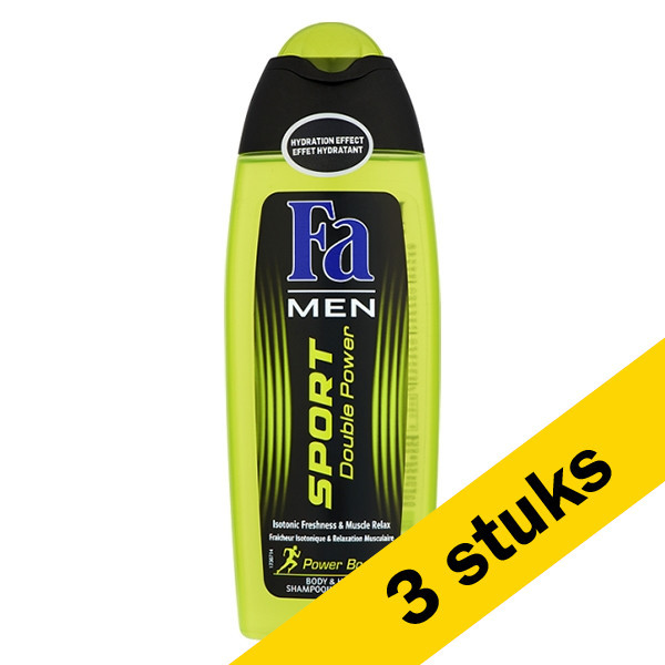 Fa Aanbieding: 3x Fa douchegel Sport Double Power for Men (250 ml)  SFA05162 - 1