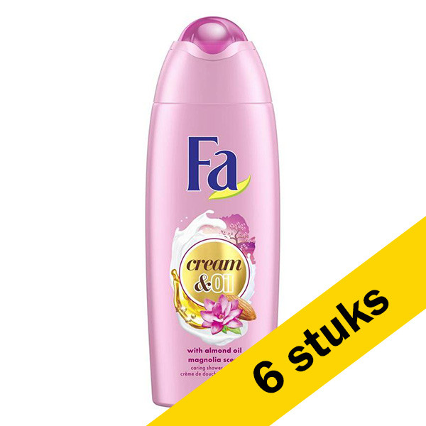 Fa Aanbieding: 6x Fa Cream & Oil douchecreme Silk & Magnolia (250 ml)  SFA06160 - 1