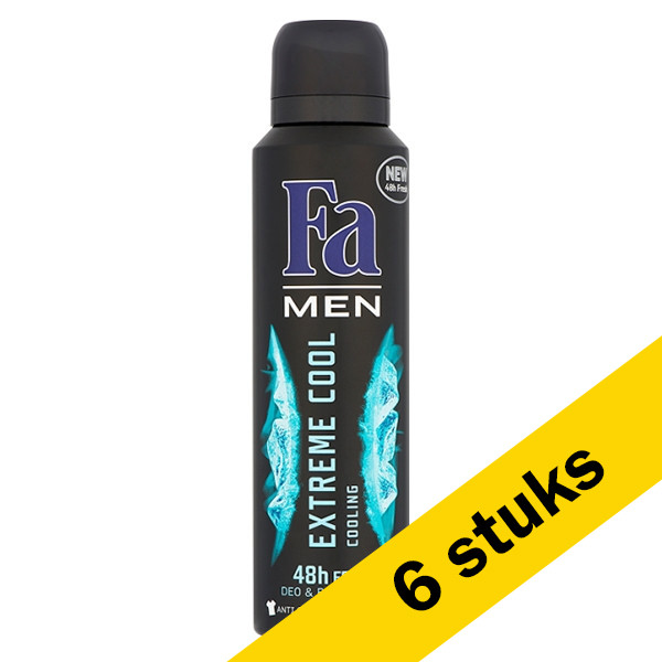 Fa Aanbieding: 6x Fa deodorant spray Extreme Cool for Men (150 ml)  SFA06177 - 1
