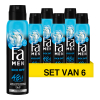 Aanbieding: 6x Fa deodorant spray Kick-Off for Men (150 ml) SFA06003 - 1