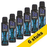 Fa Aanbieding: 6x Fa deodorant spray Perfect Wave for Men (150 ml)  SFA06003
