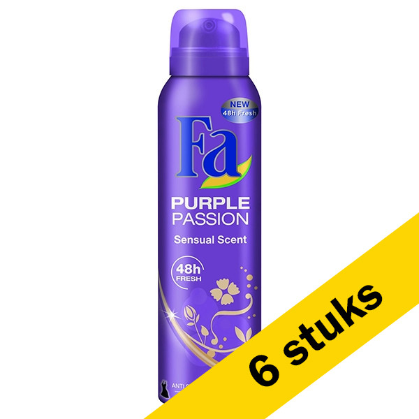 Fa Aanbieding: 6x Fa deodorant spray Purple Passion (150 ml)  SFA06182 - 1