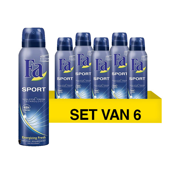 Fa Aanbieding: 6x Fa deodorant spray Sport for men (150 ml)  SFA06181 - 1