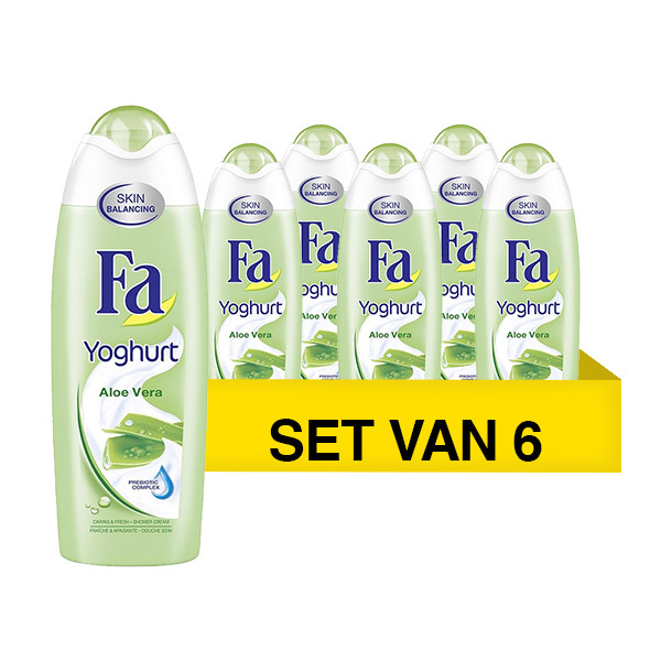 Fa Aanbieding: 6x Fa douchegel Yoghurt Aloe Vera (250 ml)  SFA06192 - 1