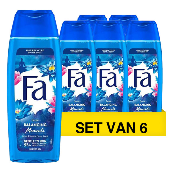 Fa Aanbieding: Fa Balancing Moments Lotus & Sesambloem Douchegel (6 flessen - 250 ml)  SFA06223 - 1