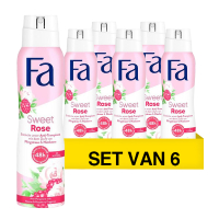 Fa Aanbieding: Fa Deodorant Spra Sweet Rose (6 flessen - 150 ml)  SFA06217