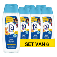 Fa Aanbieding: Fa Douchegel & Shampoo Kids Pirate Fantasy (6 flessen - 250 ml)  SFA06237