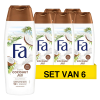 Fa Aanbieding: Fa Douchegel Coconut Milk (6 flessen - 250 ml)  SFA06227