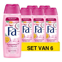 Fa Aanbieding: Fa Douchegel Feel Refreshed Passionfruit (6 flessen - 250 ml)  SFA06239