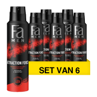 Fa Aanbieding: Fa Men Deodorant Spray Attraction Force (6 flessen - 150 ml)  SFA06219