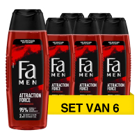 Fa Aanbieding: Fa Men Douchegel Attraction Force (6 flessen - 250 ml)  SFA06245