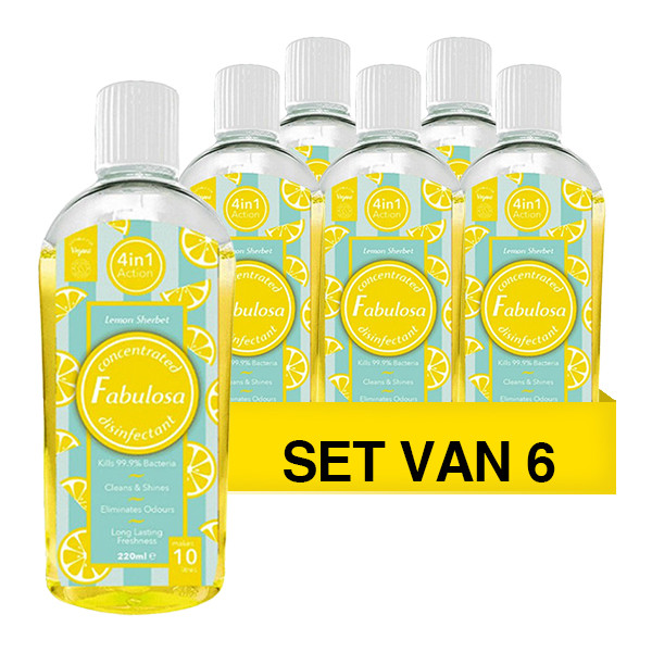 Fabulosa Aanbieding: Fabulosa Allesreiniger | Lemon Sherbet (6x 220 ml)  SFA06055 - 1