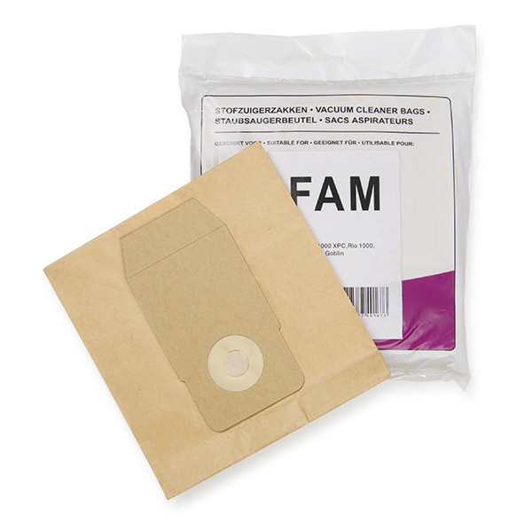 Fam Rio/Goblin papieren stofzuigerzakken 10 stuks + 1 filter (123schoon huismerk)  SFA01004 - 1