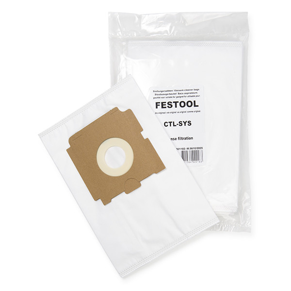 Festool CTL-SYS microvezel stofzuigerzakken 5 zakken (123schoon huismerk)  SFE01010 - 1