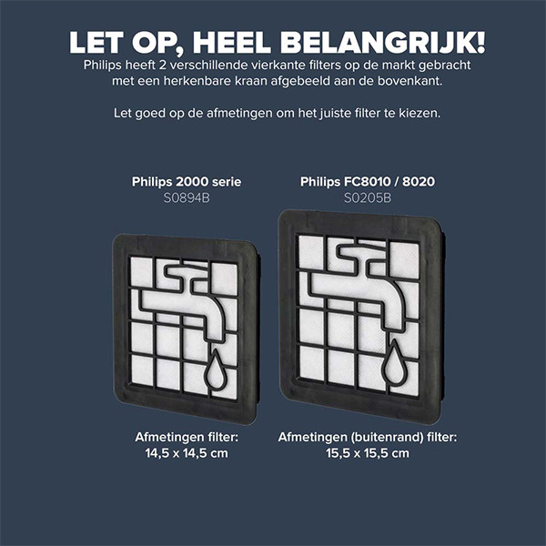 Filter voor Philips 2000-serie | XV1220/01 (123schoon huismerk) SDR06753 - 2