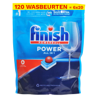 Aanbieding: Finish All In One Fresh Vaatwastabletten (6 zakken - 120 vaatwasbeurten) SFI01183