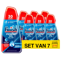Aanbieding: Finish All in 1 Max Powergel 600 ml (7 flessen - 210 vaatwasbeurten) SFI01167