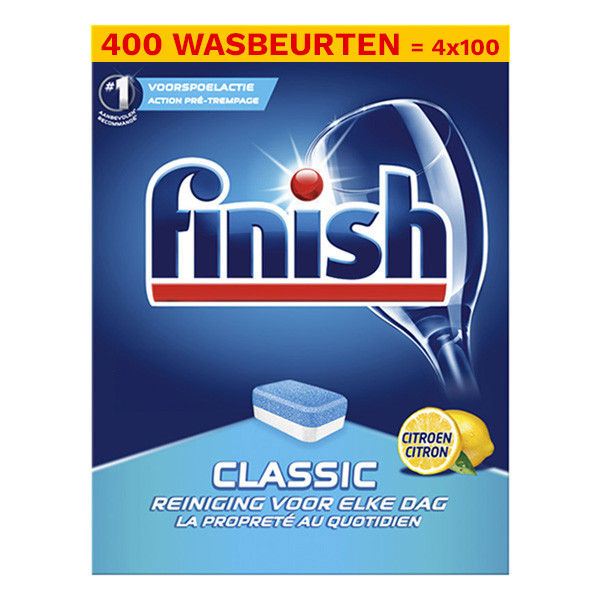 Finish Aanbieding: Finish Classic vaatwastabletten Citroen (400 vaatwasbeurten)  SFI00054 - 1