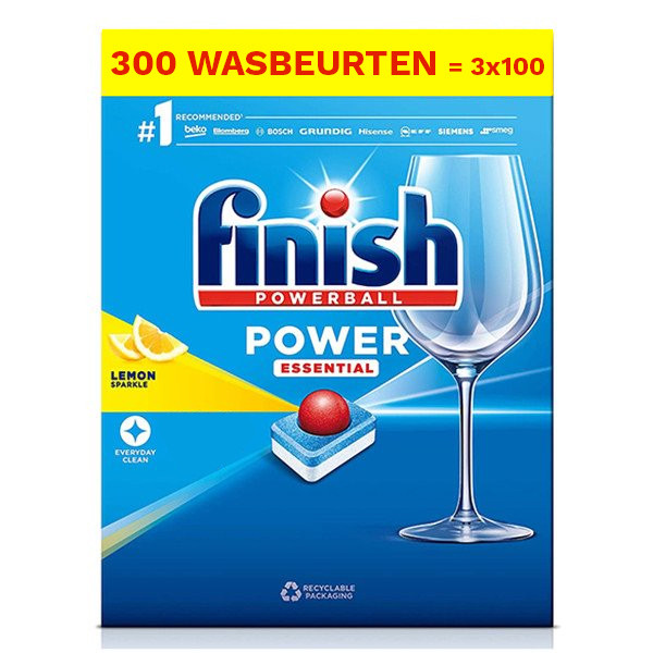 Finish Aanbieding: Finish Power All-in-1 Essential vaatwastabletten Lemon (3 dozen - 300 vaatwasbeurten)  SFI01049 - 1
