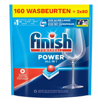 Finish Aanbieding: Finish Power All-in-1 vaatwastabletten Regular (160 vaatwasbeurten)  SFI01015