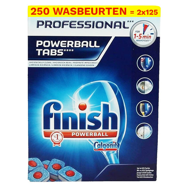 Finish Aanbieding: Finish Powerball Professional vaatwastabletten (250 vaatwasbeurten)  SFI00040 - 1