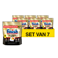 Aanbieding: Finish Powerball Ultimate Plus Lemon Vaatwastabletten (7 zakken - 168 vaatwasbeurten) SFI01185