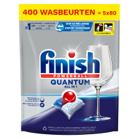Finish Aanbieding: Finish Quantum All-In-1 Vaatwastabletten Regular (5 zakken - 400 vaatwastabletten)  SFI01082