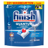 Finish Aanbieding: Finish Quantum All-in-1 vaatwastabletten Regular (7 zakken - 231 vaatwastabletten)  SFI01078