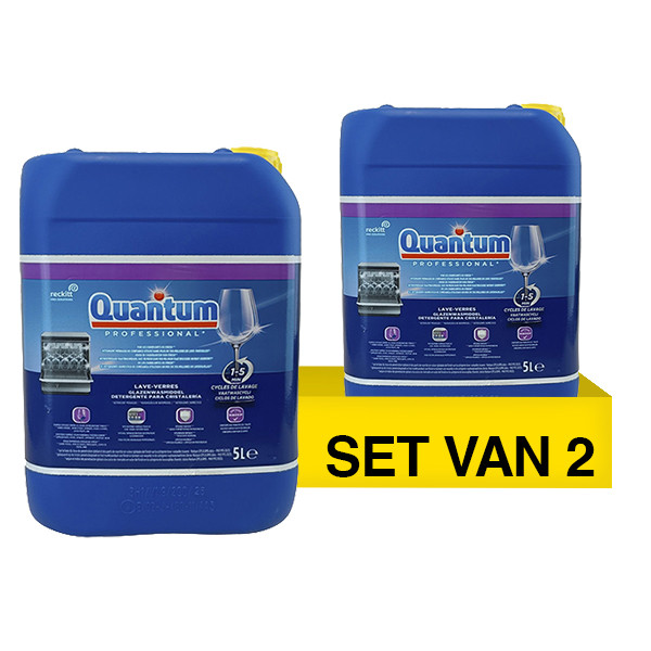 Aanbieding: Finish Quantum Professional Glazenwasmiddel (2 stuks à 5 liter)  SFI01193 - 1