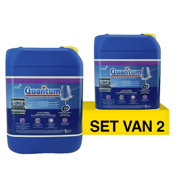 Aanbieding: Finish Quantum Professional Glazenwasmiddel (2 stuks à 5 liter)  SFI01195 - 1