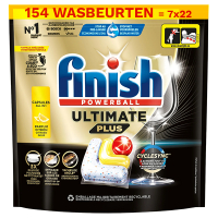 Finish Aanbieding: Finish Ultimate Plus Vaatwastabletten Lemon (7 zakken - 154 vaatwasbeurten)  SFI01151
