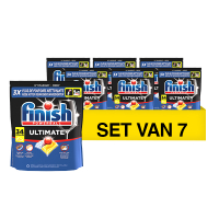 Aanbieding: Finish Ultimate Vaatwastabletten Lemon (7 zakken - 238 vaatwasbeurten) SFI01189