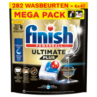 Finish Aanbieding: Finish Ultimate plus  Vaatwastabletten Regular (6 zakken - 282 vaatwasbeurten)  SFI01155