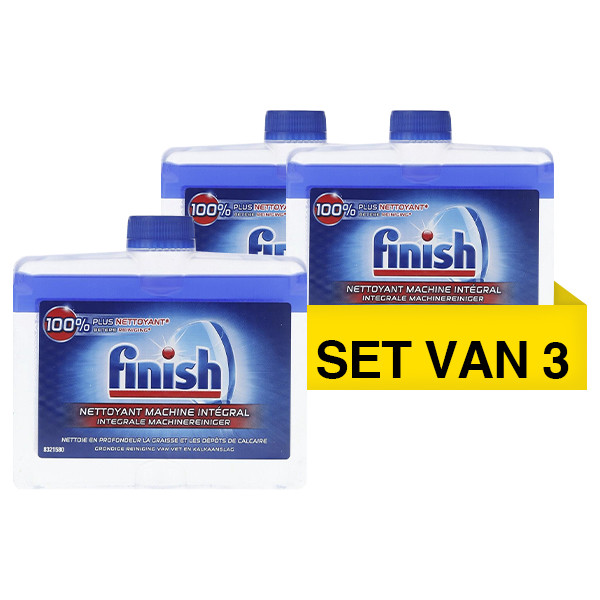 Finish Aanbieding: Finish machinereiniger Regular 250 ml - Maandverpakking (3 stuks)  SFI01057 - 1