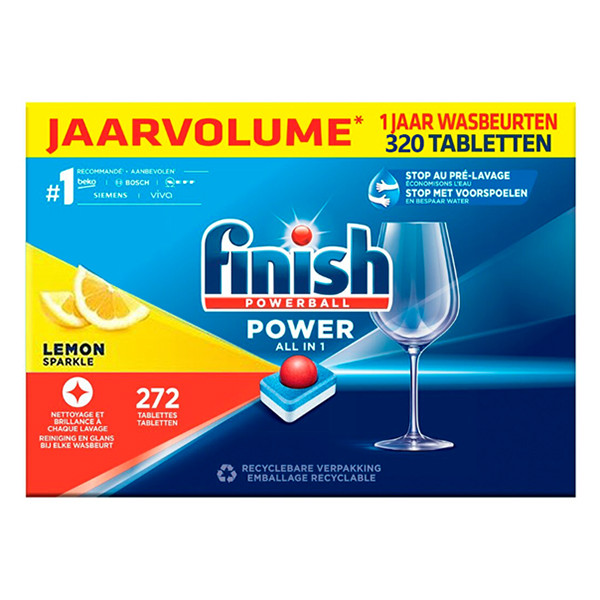 Finish Jaarvolume: Finish Power All-in-1 vaatwastabletten Lemon (320 vaatwasbeurten)  SFI01019 - 1