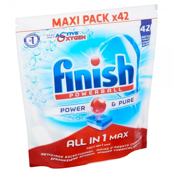 Finish Powerball All-in-1-Max vaatwastabletten Power & Pure (42 vaatwasbeurten)  SFI00027 - 1