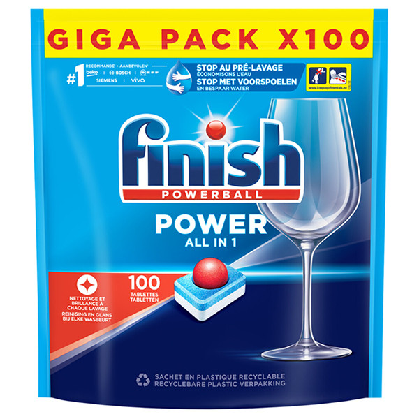 Finish Powerball All-in-1 vaatwastabletten Regular (100 stuks)  SFI00008 - 1