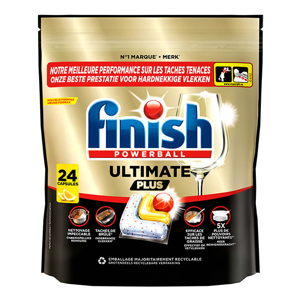 Finish Powerball Ultimate Plus Vaatwastabletten Lemon (24 vaatwasbeurten) SFI01184 - 1