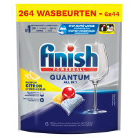 Finish Quantum All-in-1 vaatwastabletten Lemon (6 zakken - 264 vaatwastabletten)  SFI01084