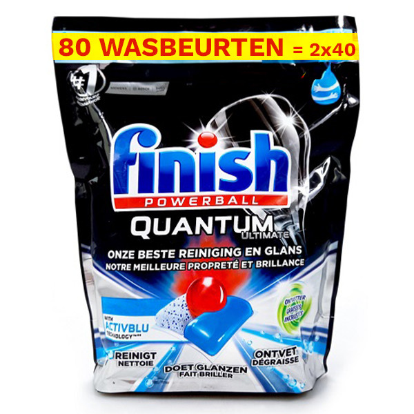 Finish Quantum Ultimate Powerball Vaatwastabletten (80 vaatwasbeurten) SFI01093 - 1