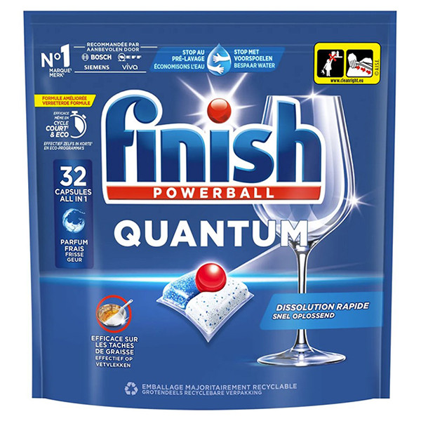 Finish Quantum Vaatwastabletten Regular (32 vaatwasbeurten)  SFI01126 - 1