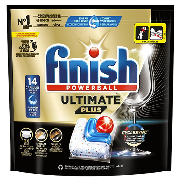 Finish Ultimate Plus Vaatwastabletten Regular (14 vaatwasbeurten)  SFI01146 - 1
