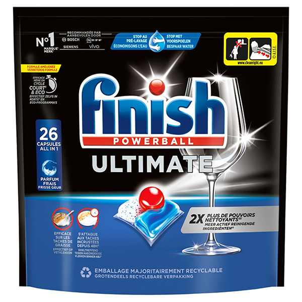 Finish Ultimate Vaatwastabletten Regular (26 vaatwasbeurten) SFI01136 - 1
