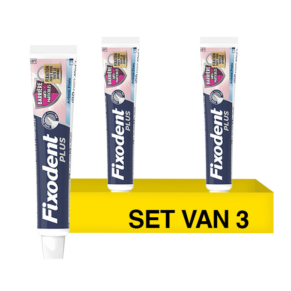 Aanbieding: Fixodent Kleefpasta Plus | Anti-voedselresten | 3 stuks à 40 gr SFI01177 - 1