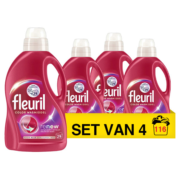 Aanbieding: Fleuril Color Wasmiddel 1,305 liter (4 stuks - 116 wasbeurten) SFL00045 - 1